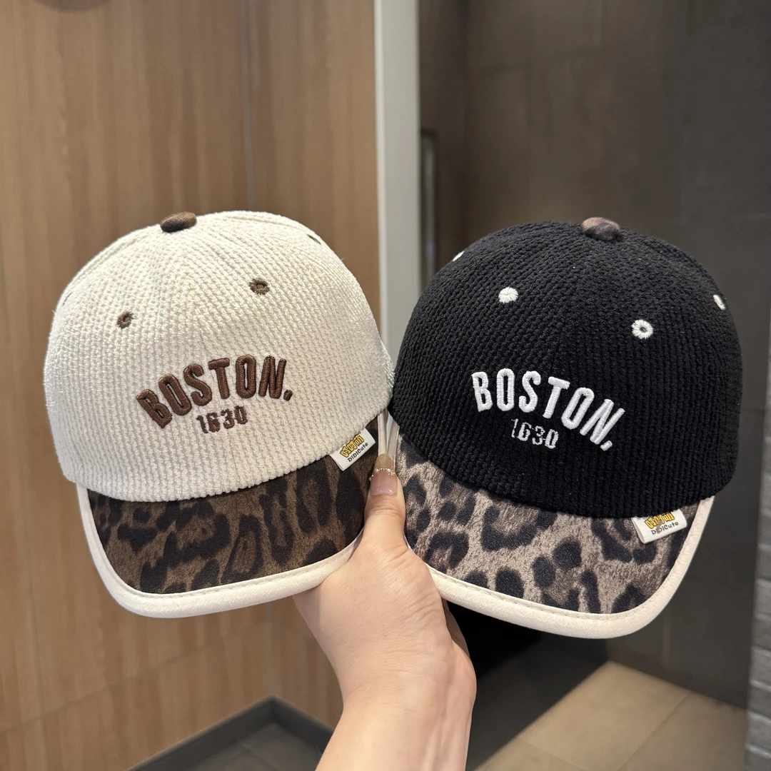 【豹帅】婴儿帽子秋冬薄款小月龄洋气豹纹鸭舌帽男女宝宝防晒棒球帽