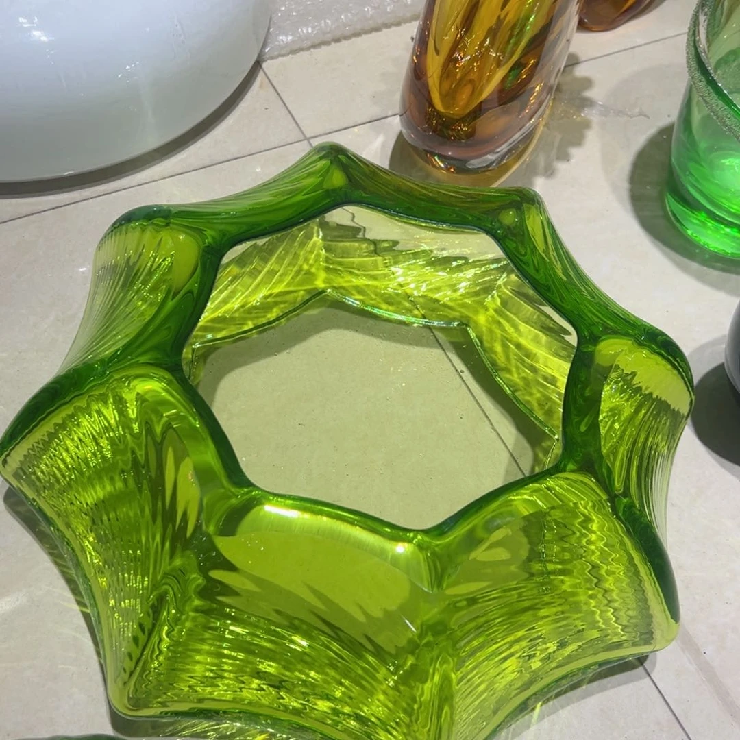 长 40 轻奢琉璃花器福利正常手工痕迹