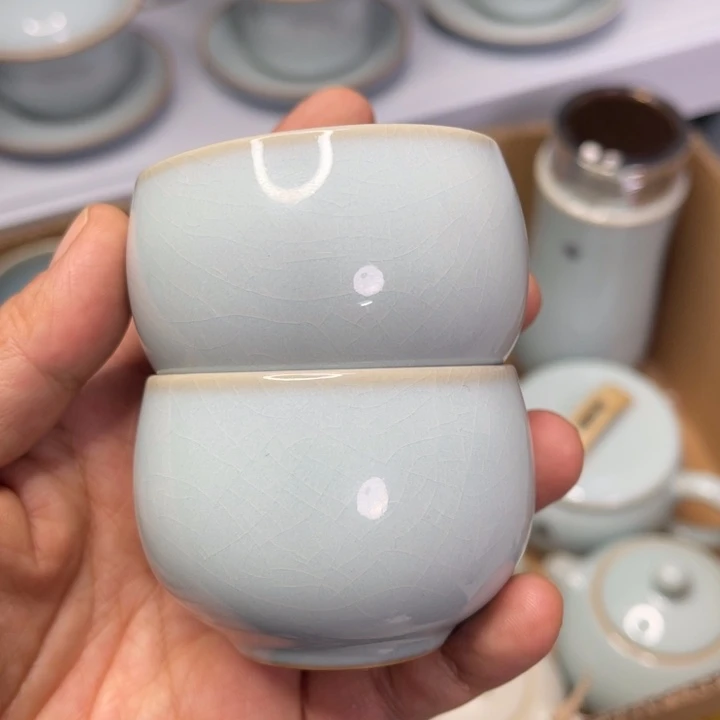 汝州原矿原釉微瑕二个