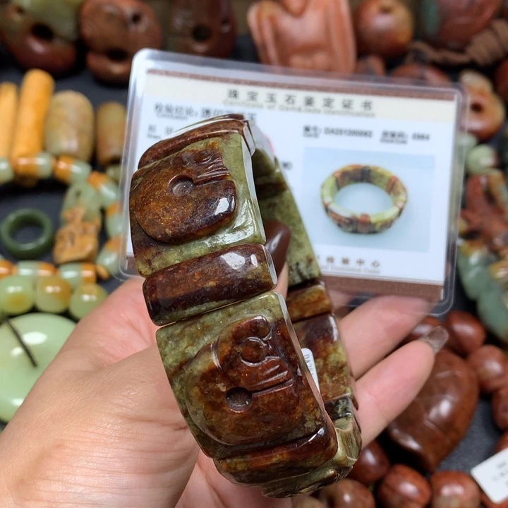 岫岩河磨玉（透闪石质玉）未镶嵌手链