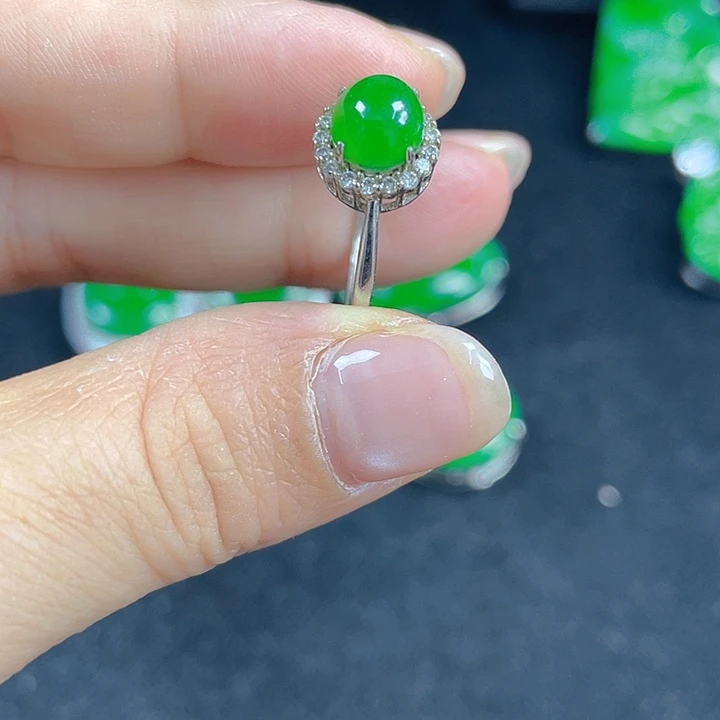 翡翠银S925镶嵌吊坠(不含链)