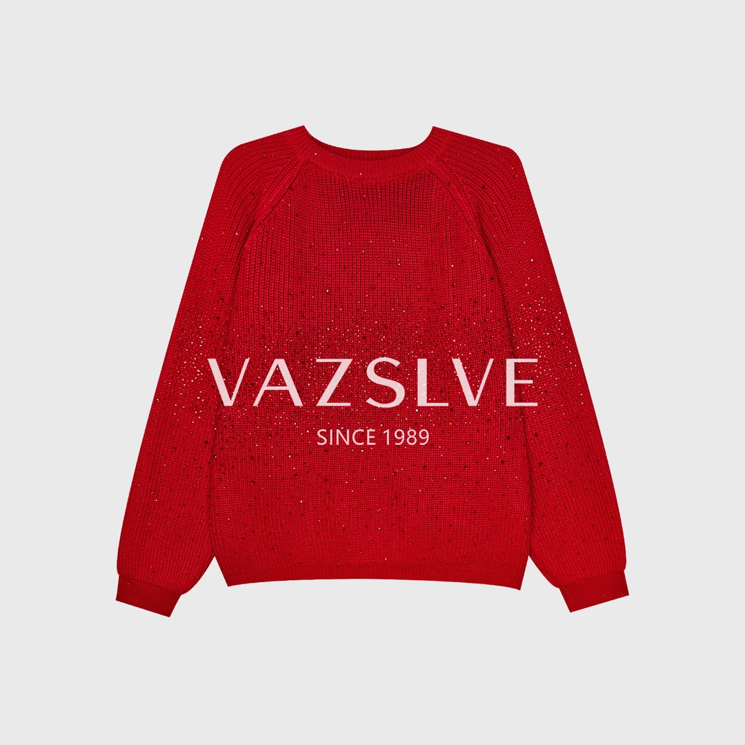 【VAZSLVE/全新奢品】捡漏烫钻满天星时尚保暖毛衣MY95662