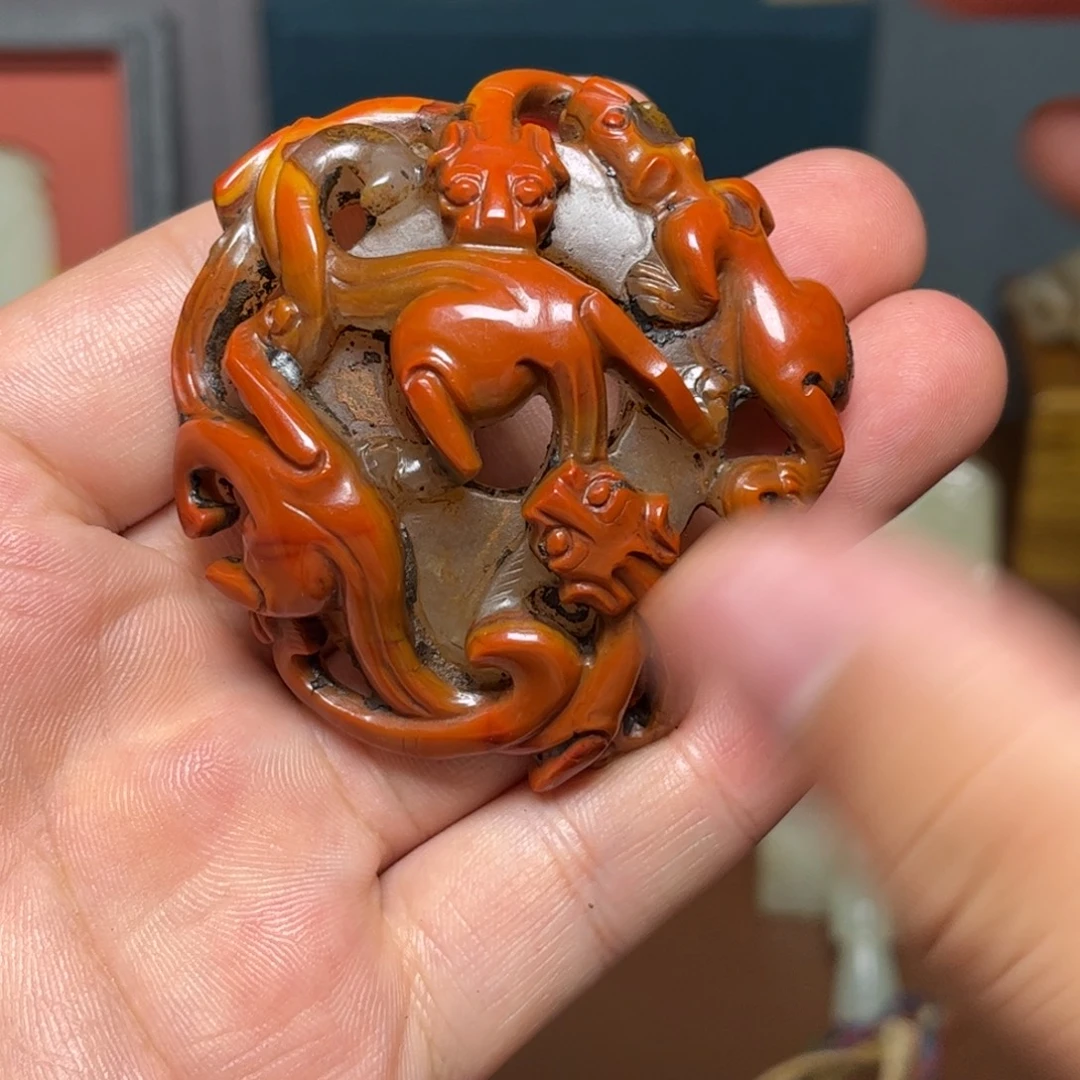 道***格玛瑙/玉髓合金颈饰