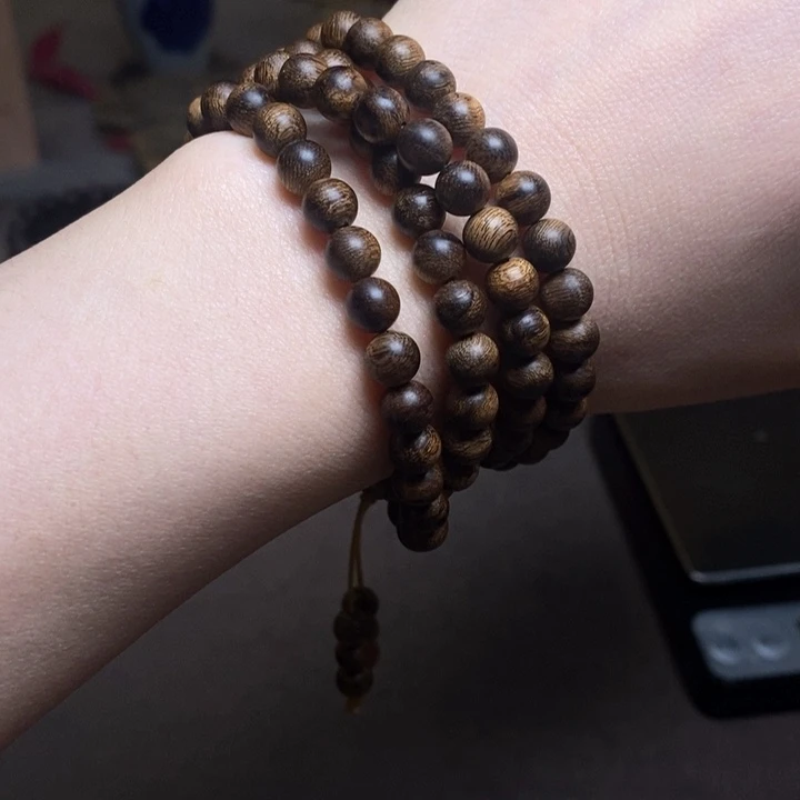 沉香手串越南芽庄黄棋楠瘤疤0.6×108