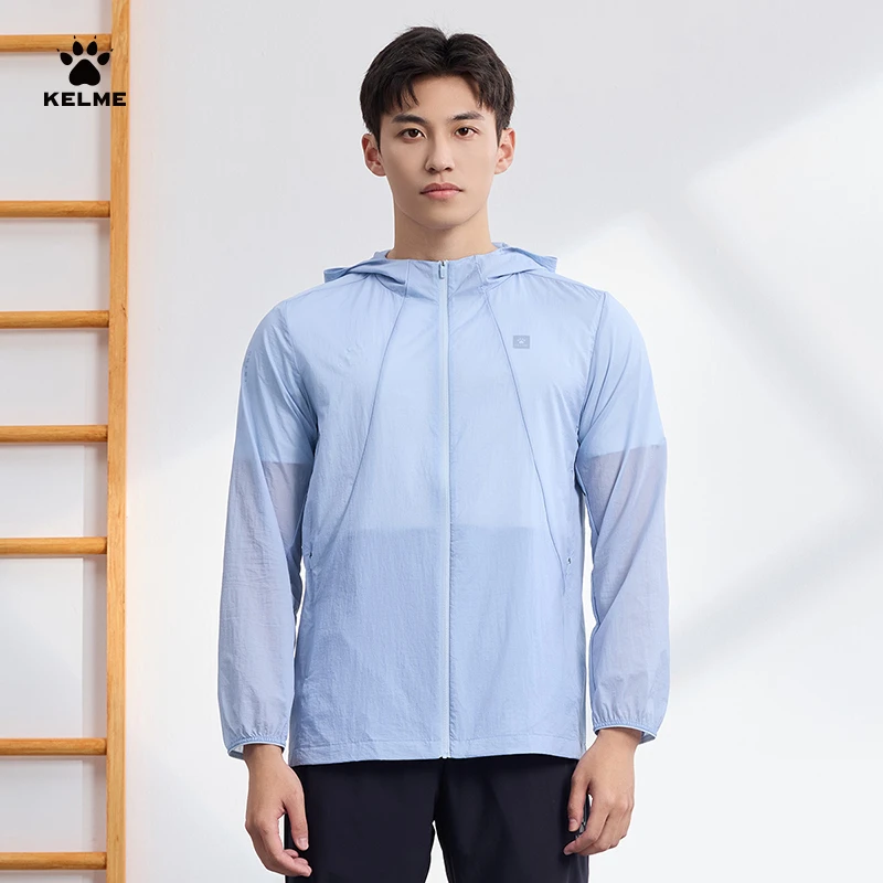 卡尔美防晒衣男2025夏季薄抗紫外线UPF50皮肤衣开衫连帽外套奥莱