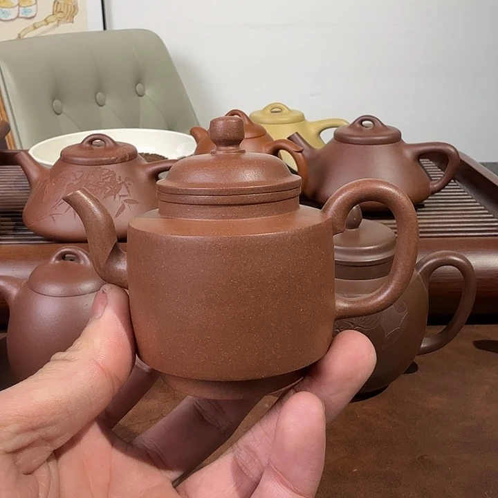 紫砂茶壶紫泥宫灯