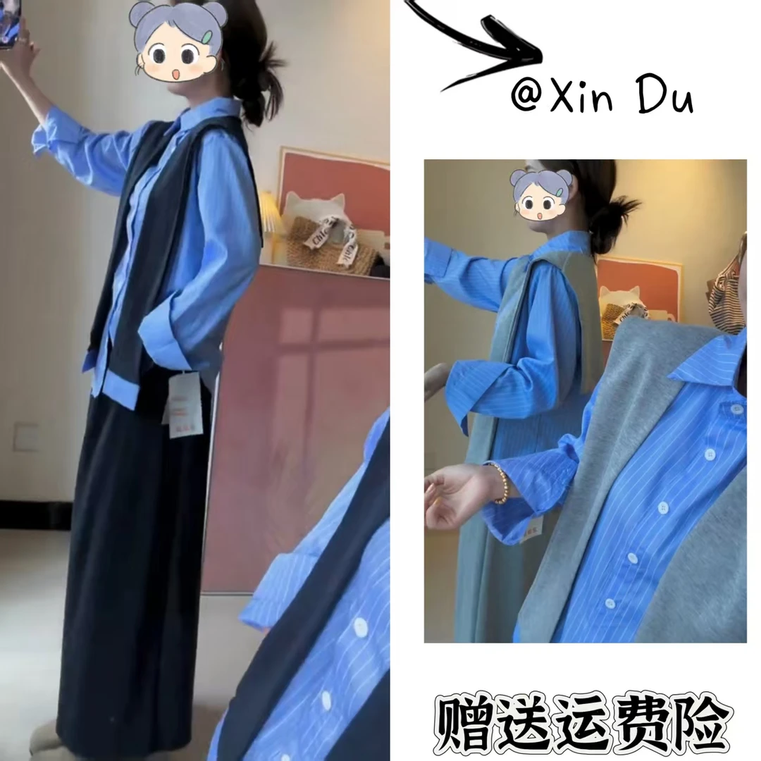 2025秋季新款时尚显瘦气质女士网红洋气三件套百搭款D22145