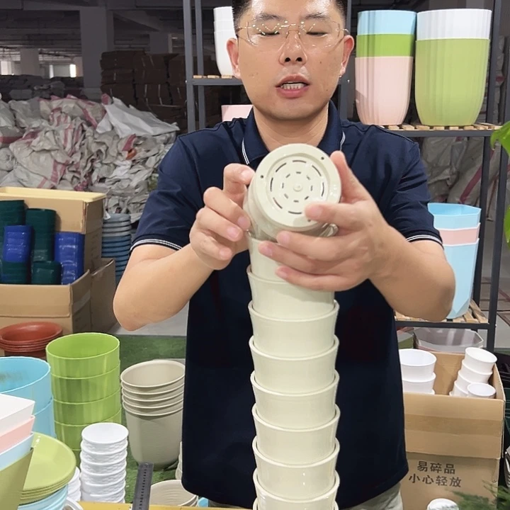 竹节15口10高10米色带托10只