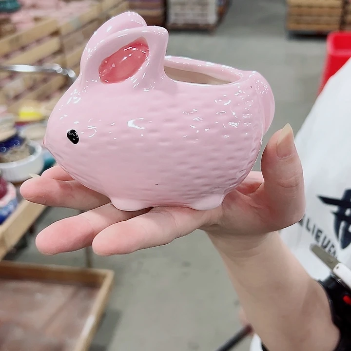 有孔.凑满10元发货多肉陶瓷花盆！