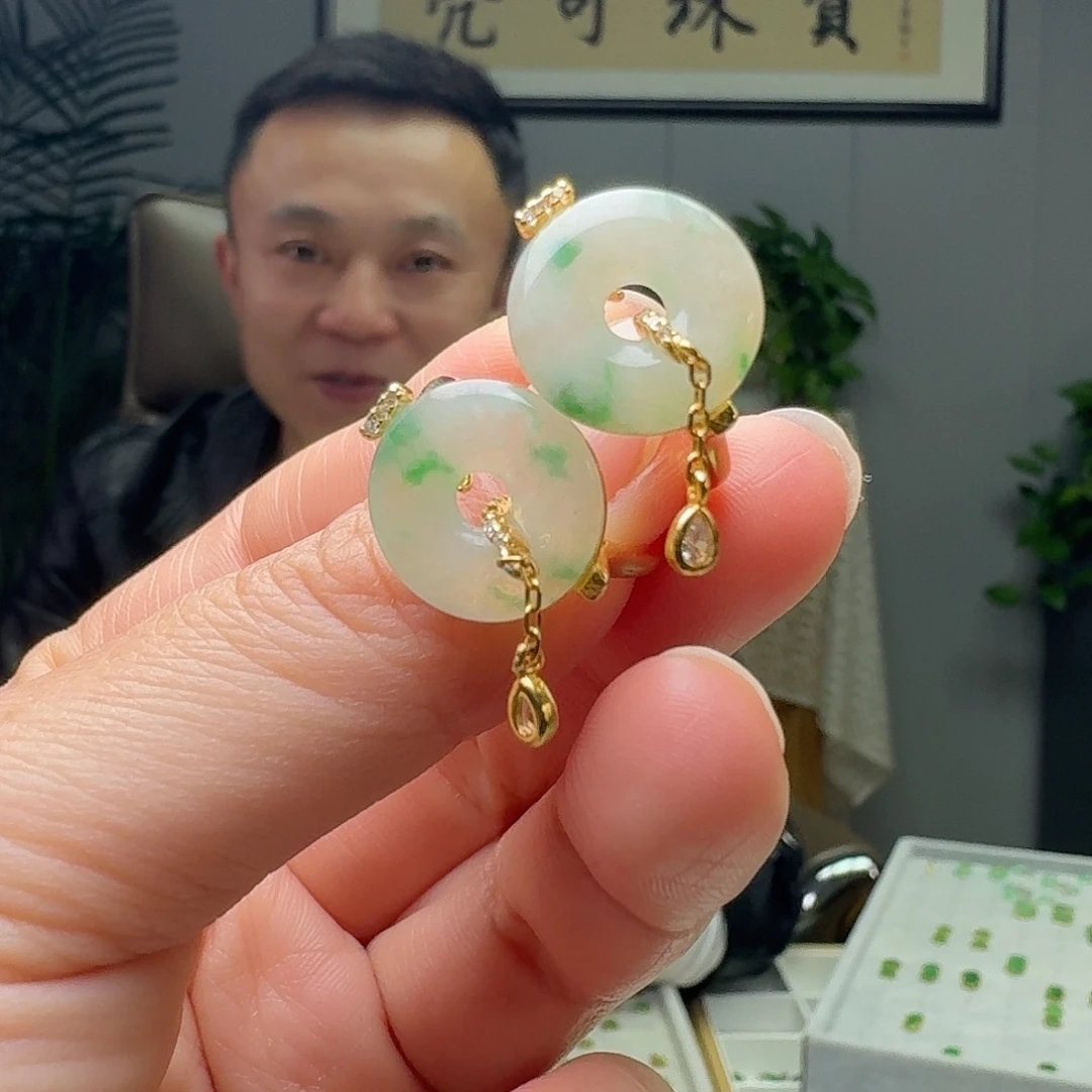 翡翠银S925镶嵌戒指多样性发货其一