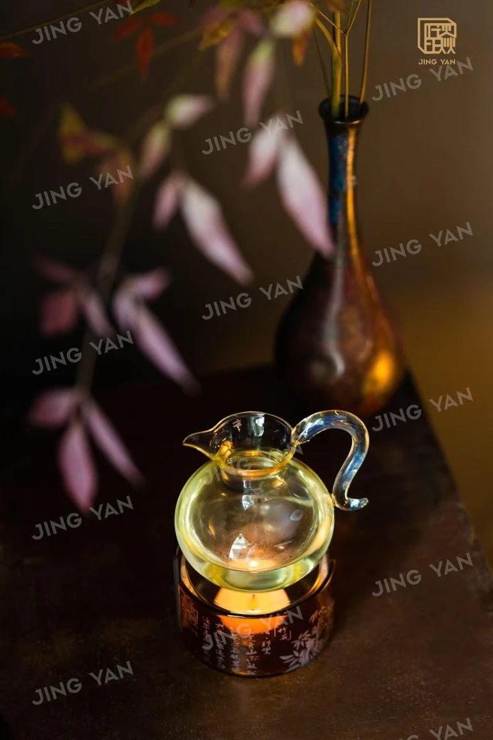 【七月】晶焱  彩妃玻璃茶器手工绿色家用过滤创意日式炫彩耐热
