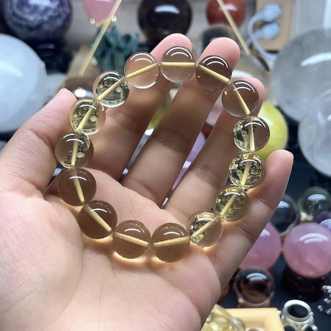 黄水晶手链卡14➕A183未镶嵌水晶留*白