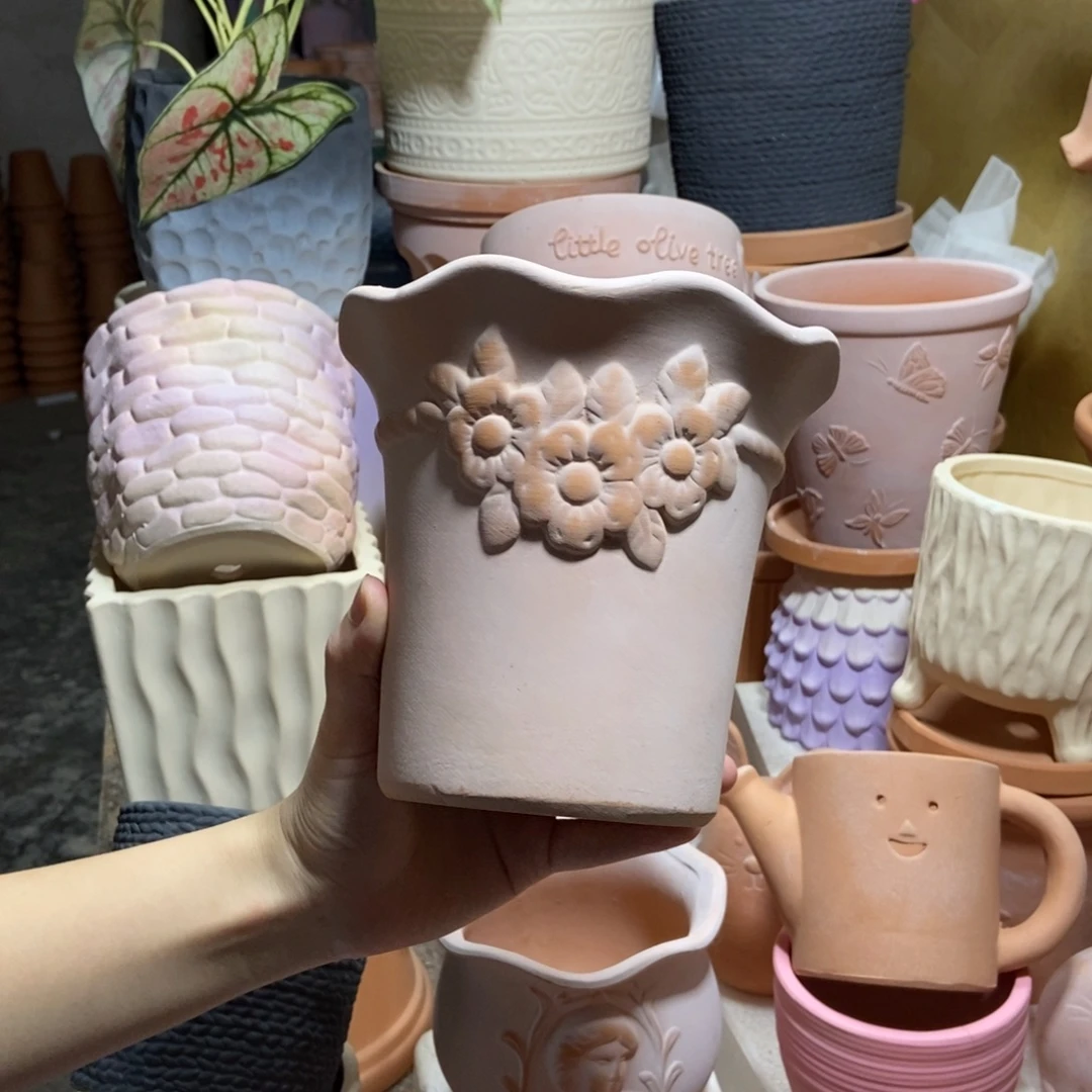 15×15雾化花边花束 粗陶1个