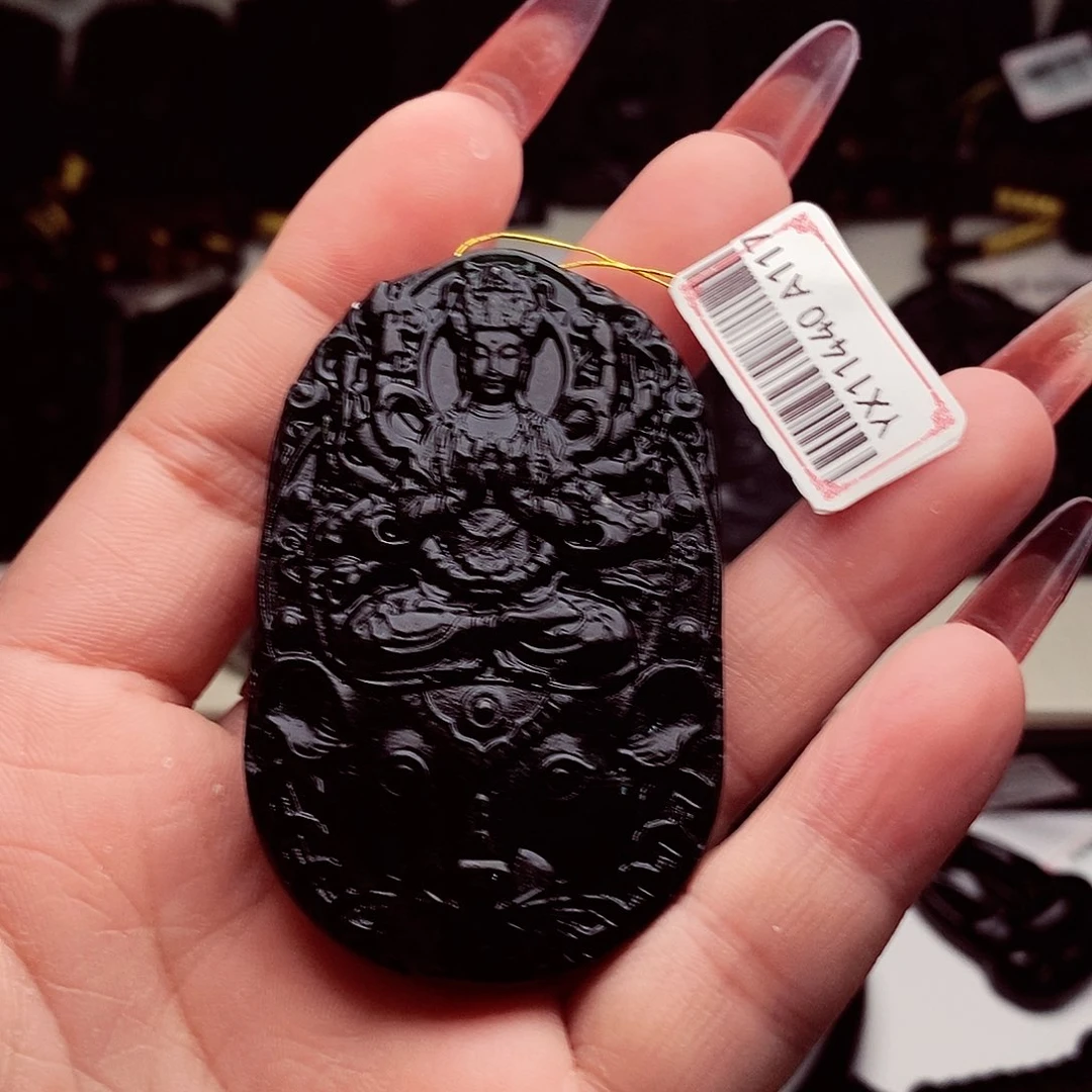 天然缅料A货千手挂件送珠链117