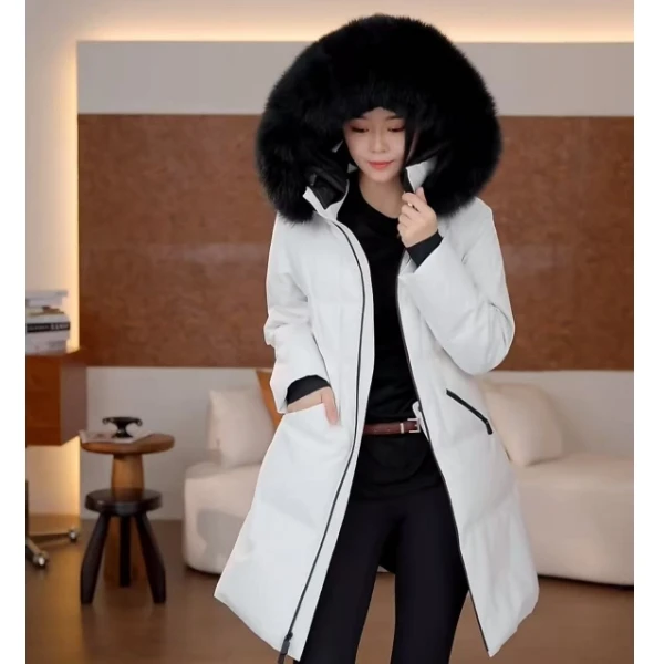 25年秋冬新款连帽轻户外~巨显腿长~95鹅绒羽绒服女款25376
