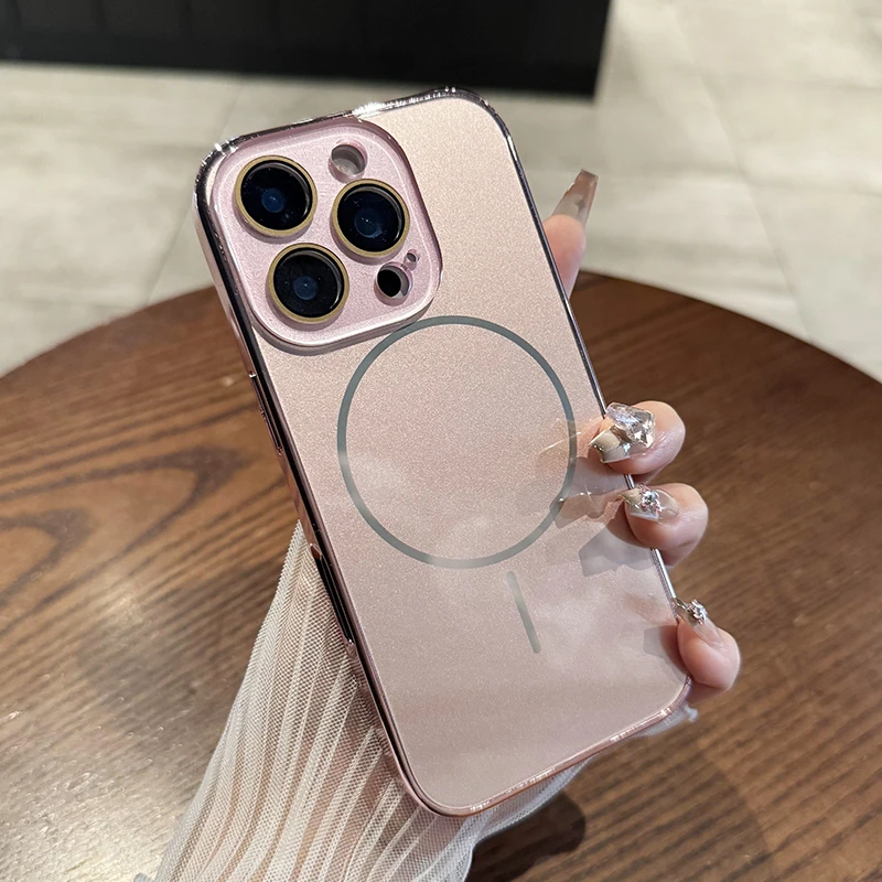 适用苹果16pro手机壳ins风数码实用配件带镜头膜磁吸简约轻奢高级