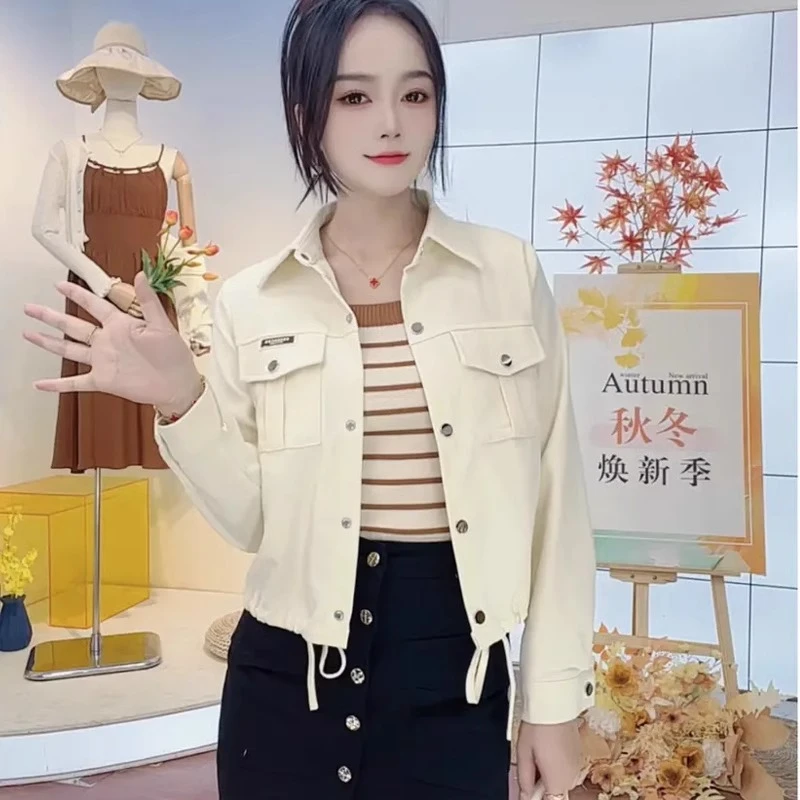 杏色外穿衬衫外套2025年春季新款气质休闲小个子百搭长袖减龄上衣