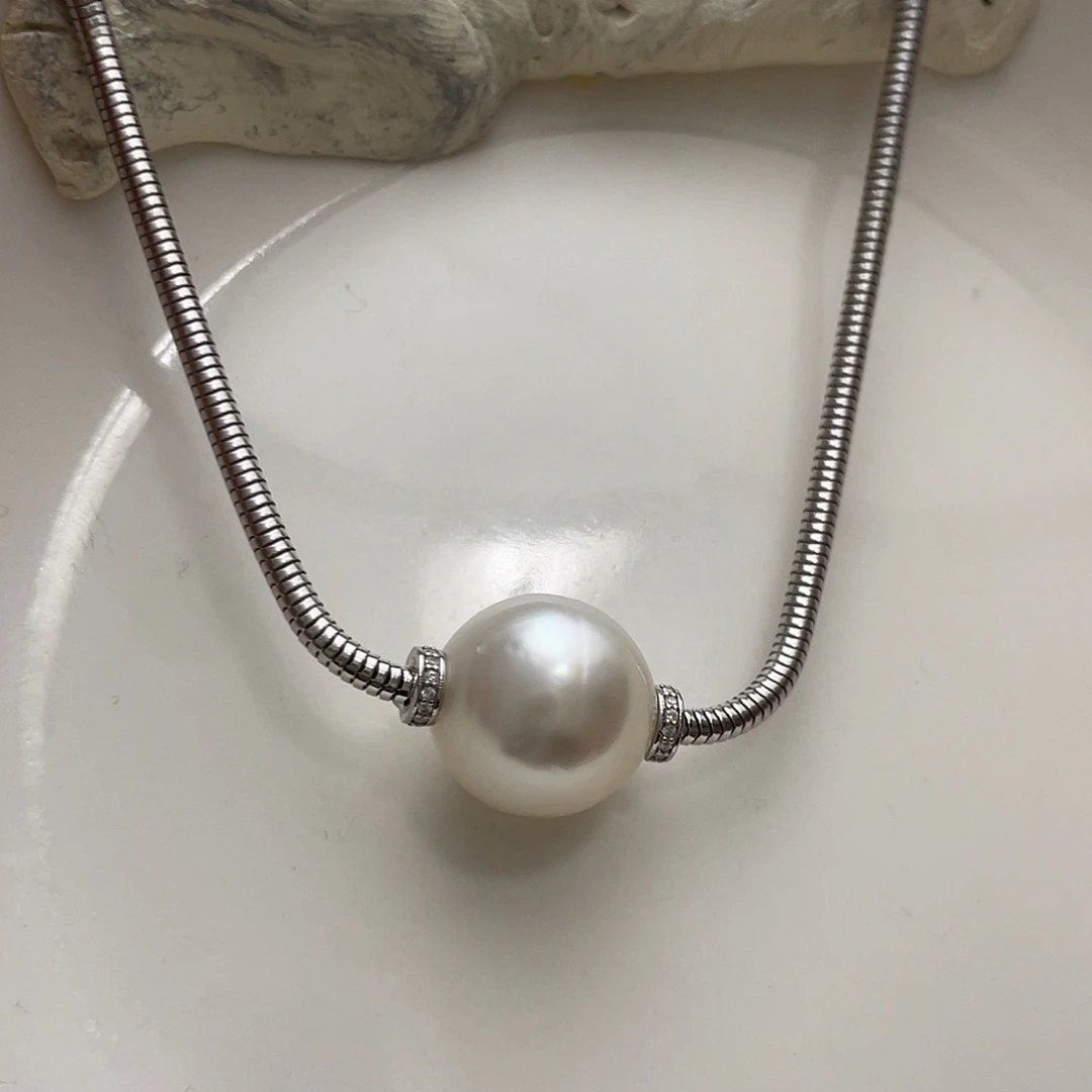 颈饰海水珍珠银S925镶嵌