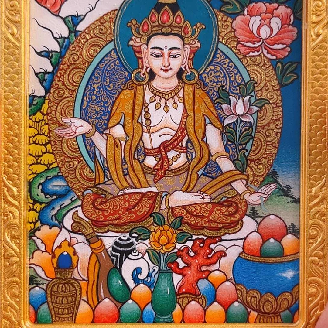 青海热贡手绘大势至