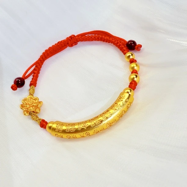 合金布艺手链 复古宫廷编绳欧美风法式素款可调节女款金色传承