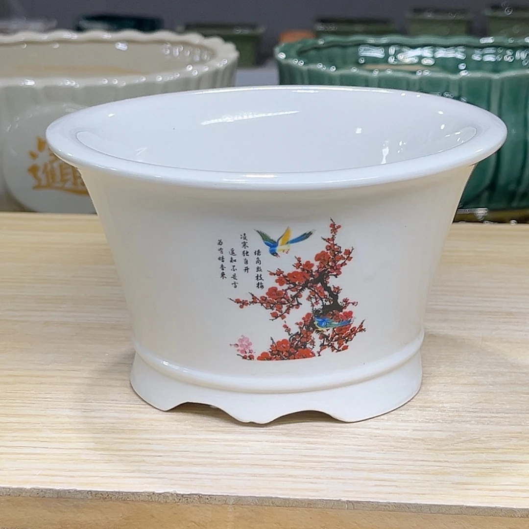 陶瓷绿植多肉微瑕花盆口径15*9