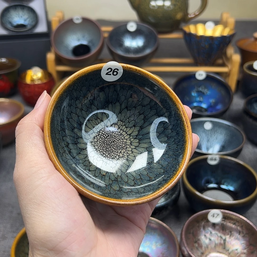 茶盏鹧鸪平口手工