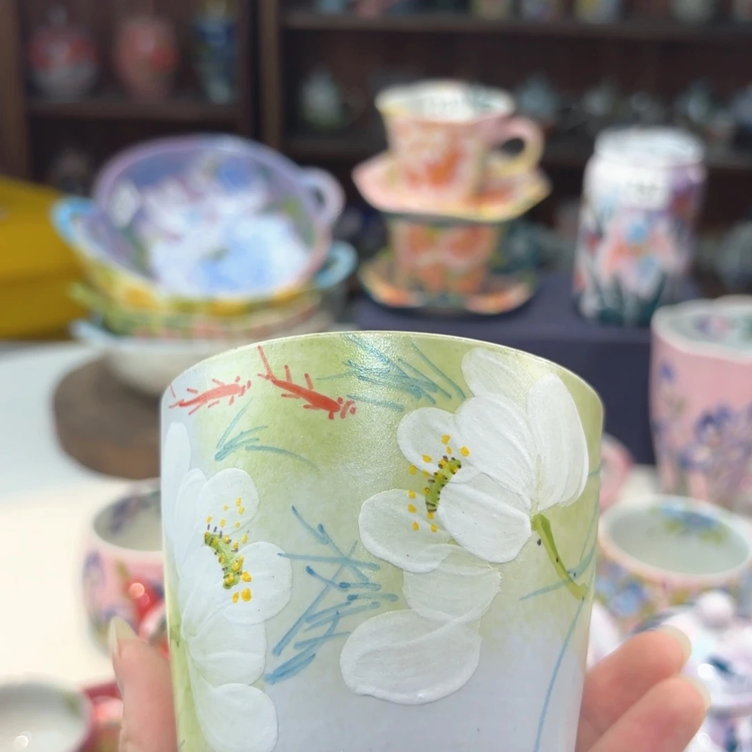 景德镇手绘高温釉下彩陶瓷茶具