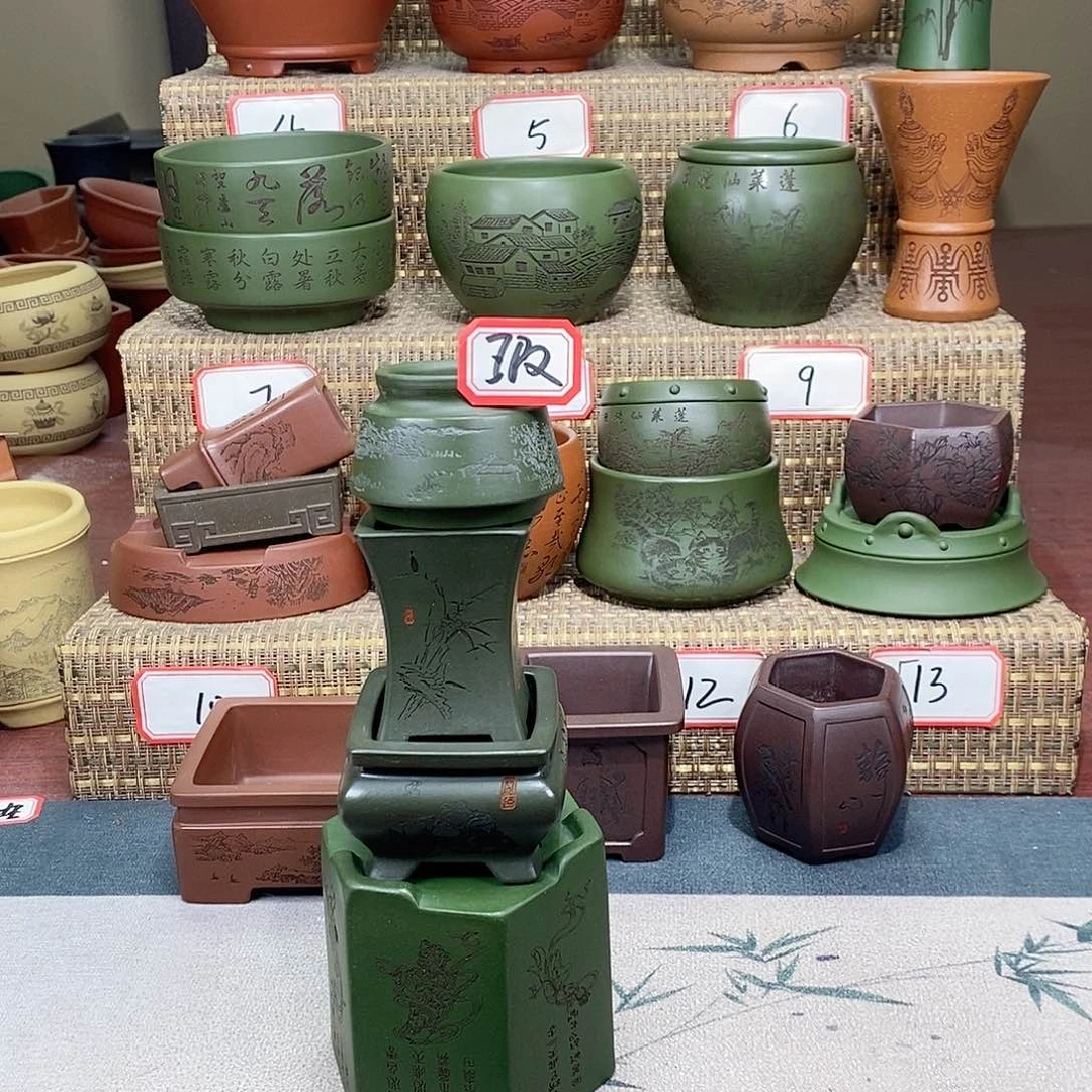 紫砂花盆小*哥我在等他