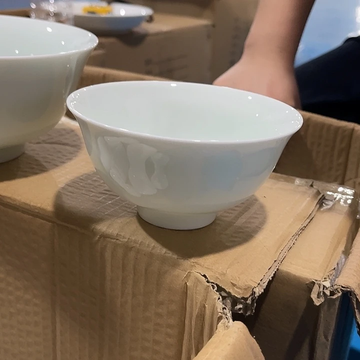 瓷片云青4.75英寸米饭碗十个包邮