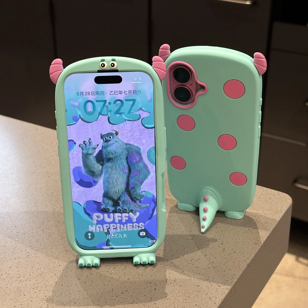 欧克里里ins软萌毛怪适用ihone16promax苹果15plus手机壳14/13/12