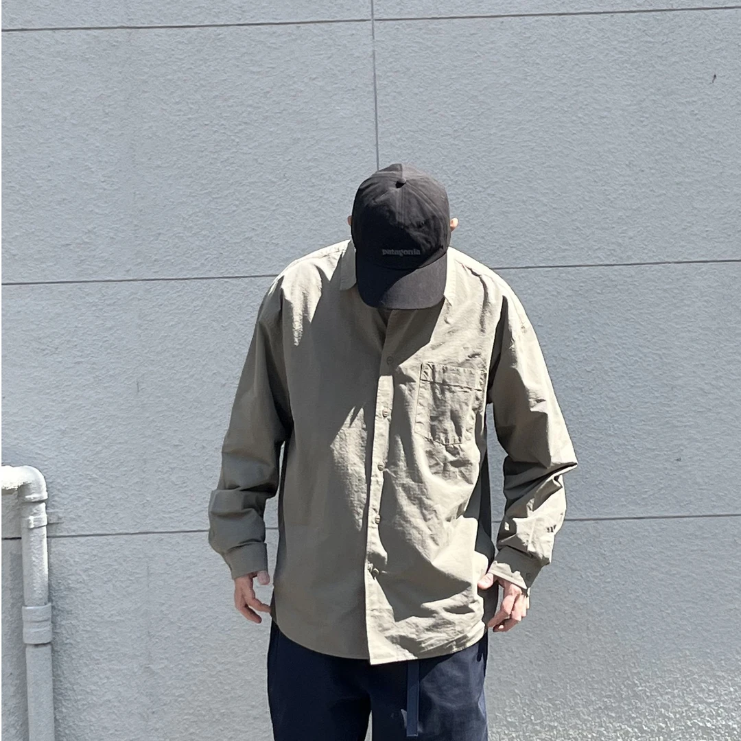 grand camps ARMY TWILL 日线阔版衬衫