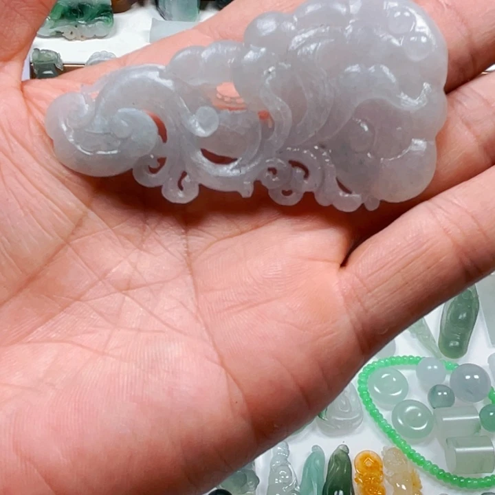 翡翠未镶嵌吊坠(不含链)如意小摆