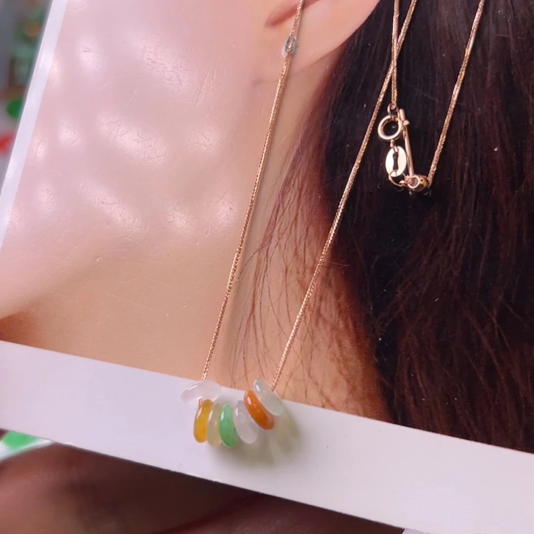 翡翠颈饰18K金镶嵌项链