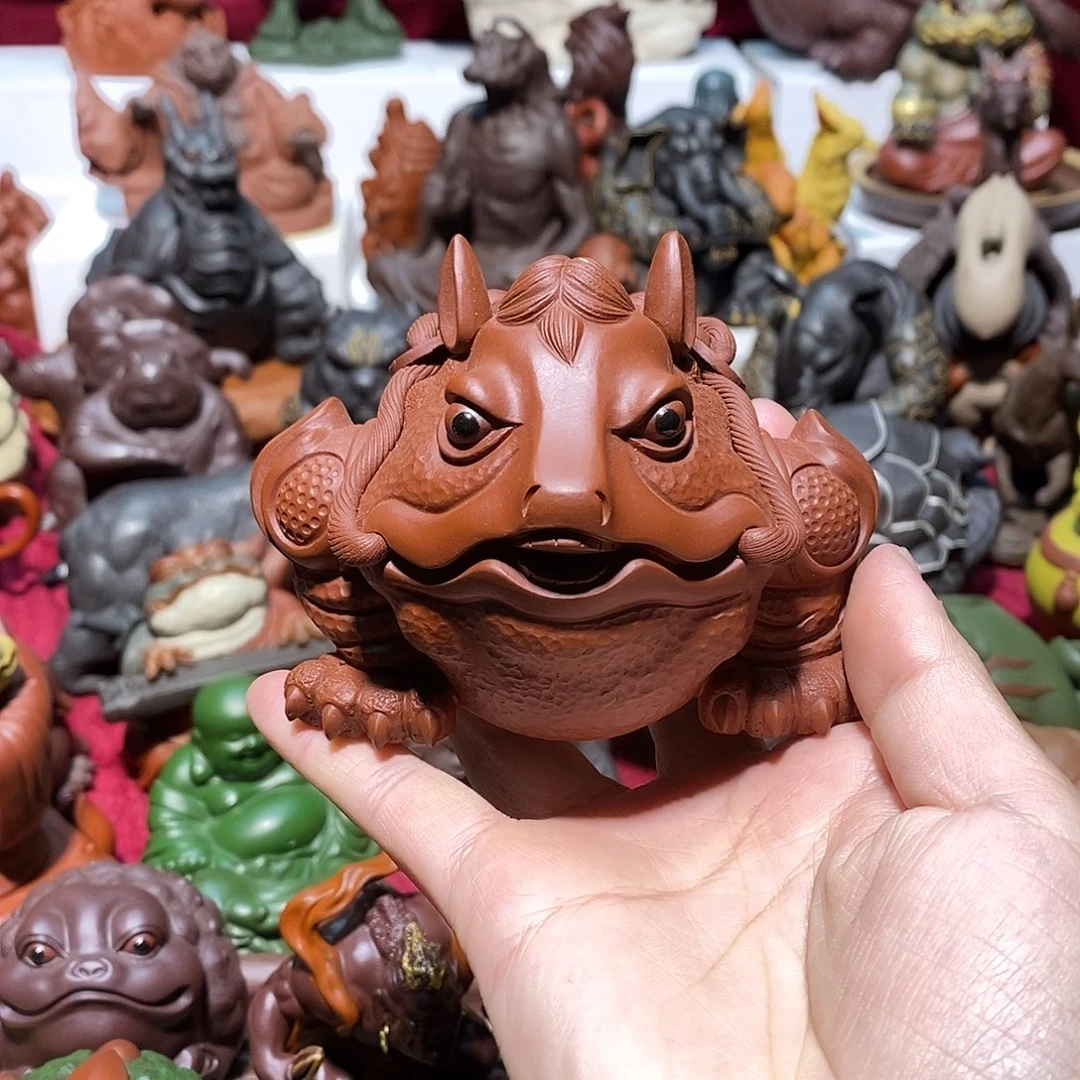 紫砂茶宠宜兴紫砂马蟾