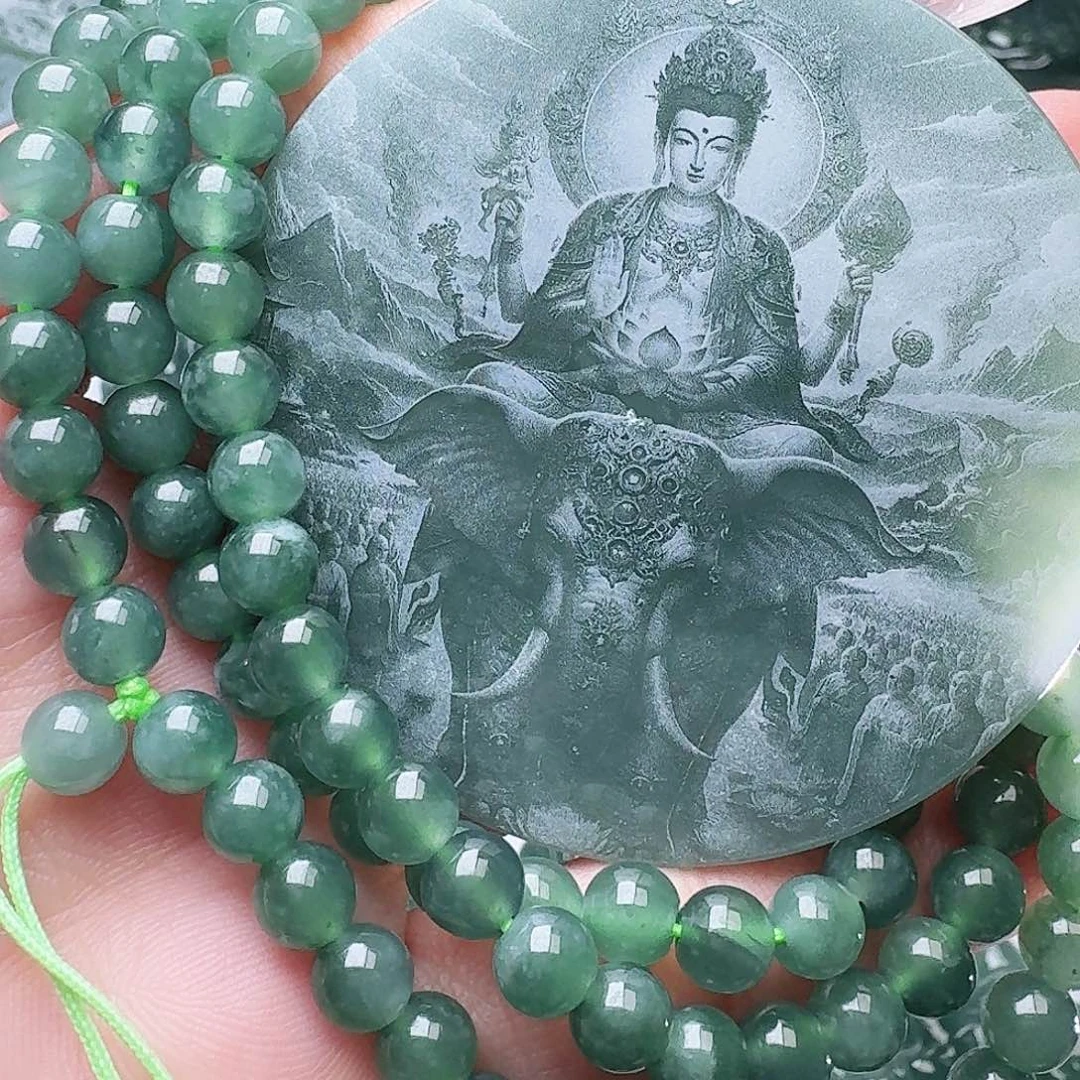 翡翠未镶嵌颈饰天然的A货翡翠多样性发其一