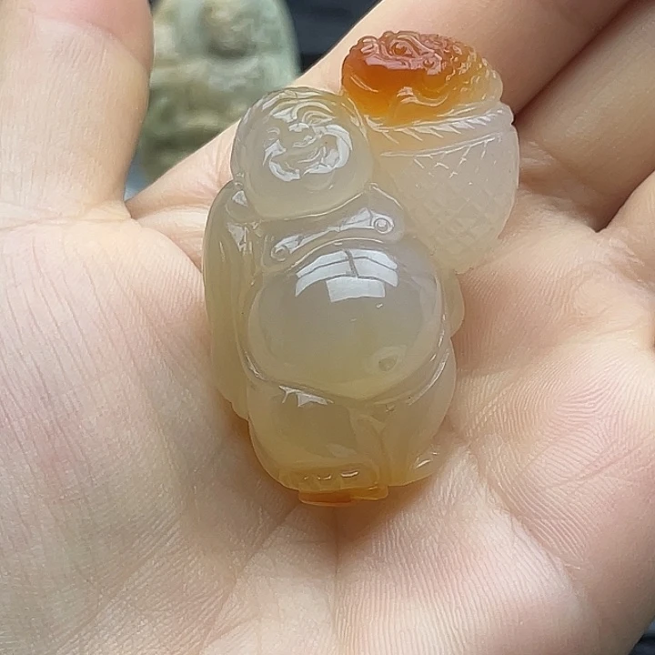 玛瑙/玉髓未镶嵌吊坠