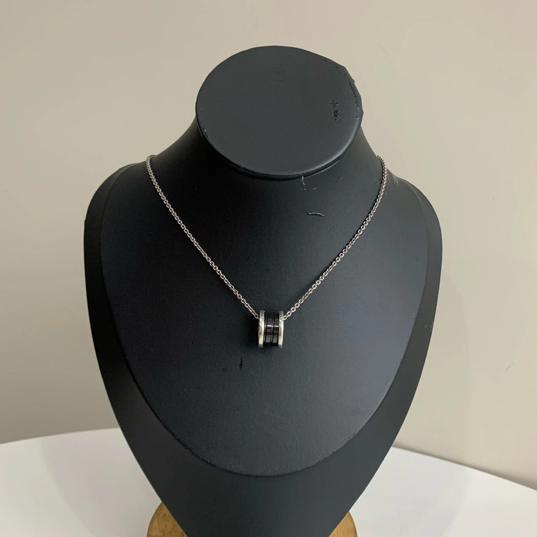 99新 BVLGARI/宝格丽 慈善款项链黑银