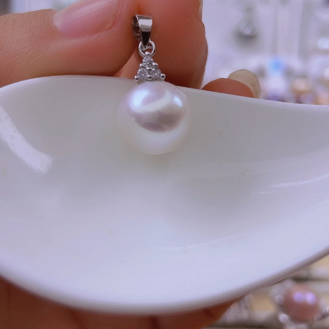 吊坠(赠链)淡水珍珠银S925镶嵌