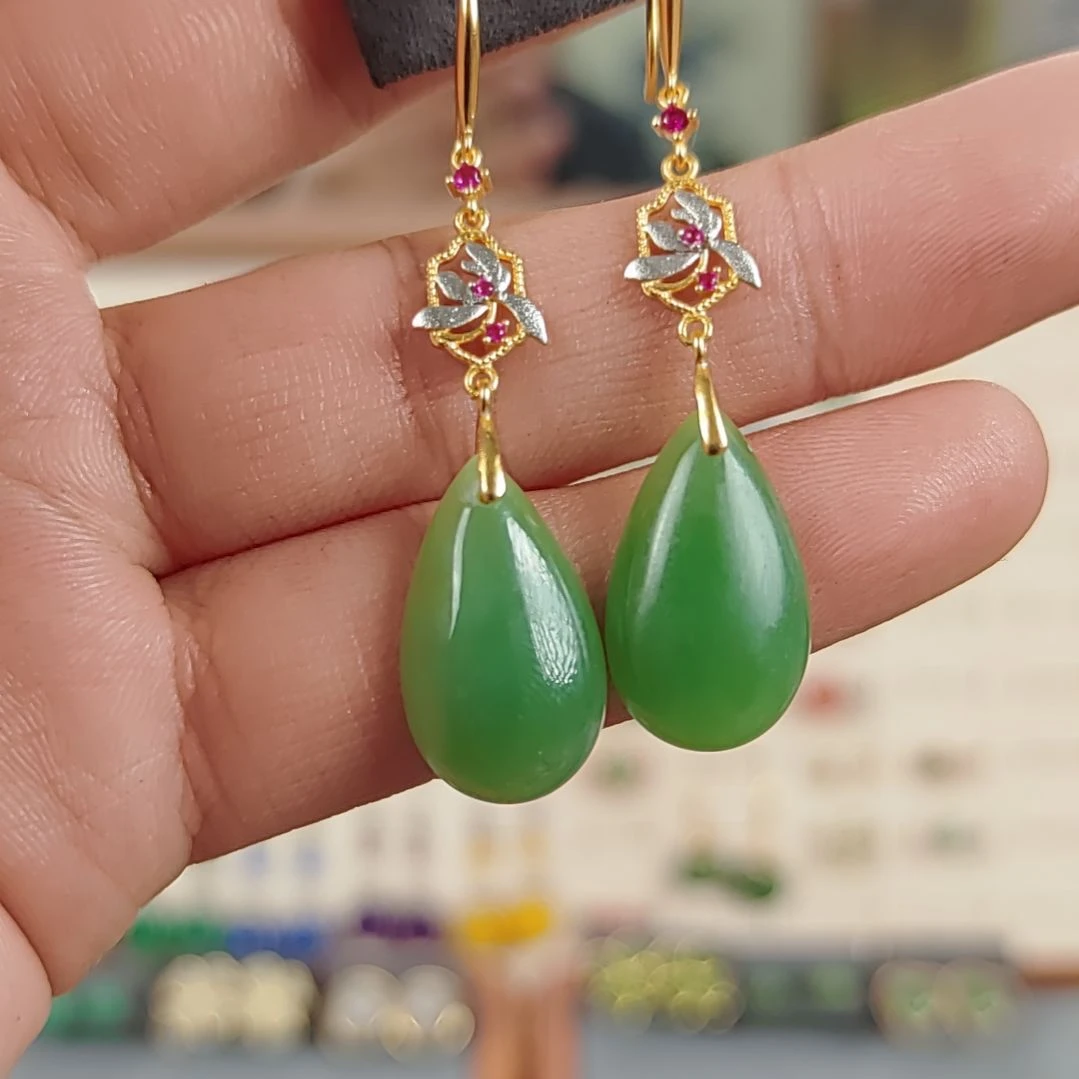 和田玉手链银S925镶嵌