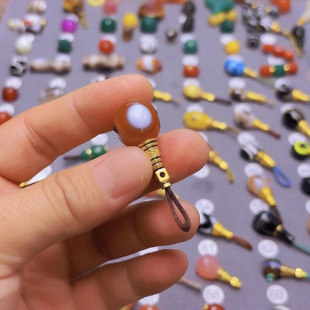 玛瑙/玉髓隔珠未镶嵌幕**落