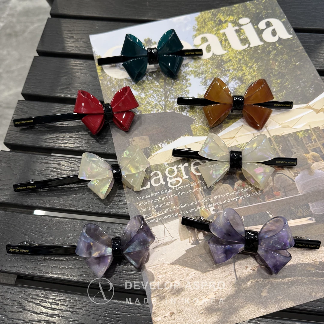 【现货 CF醋酸】韩国正品爆款时尚韩版优雅减龄弹簧夹B4-7-CF110