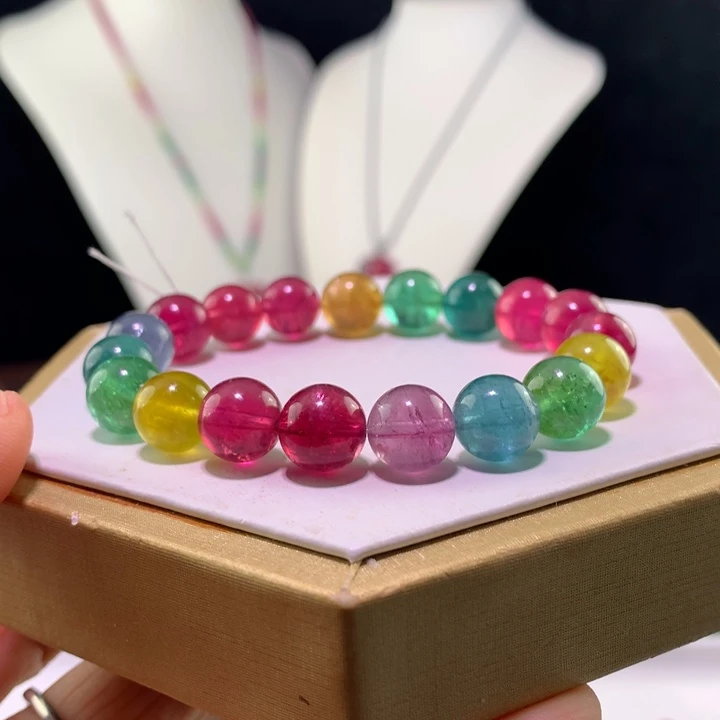 双色碧玺手链未镶嵌