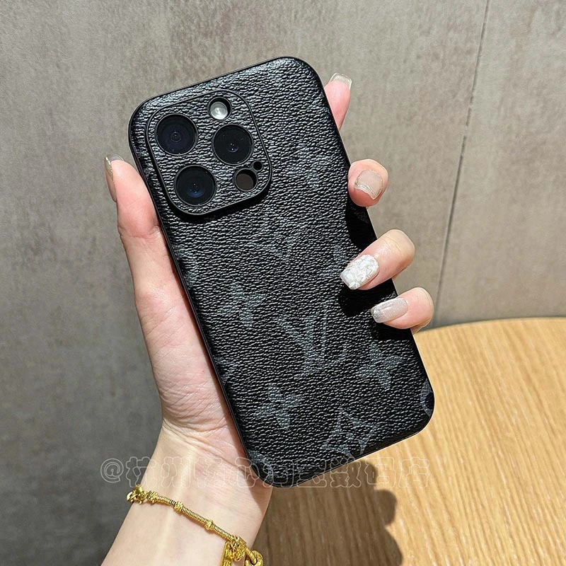 奢华适用iPhone16ProMax手机壳苹果15老花14pro潮牌15p皮16男女14