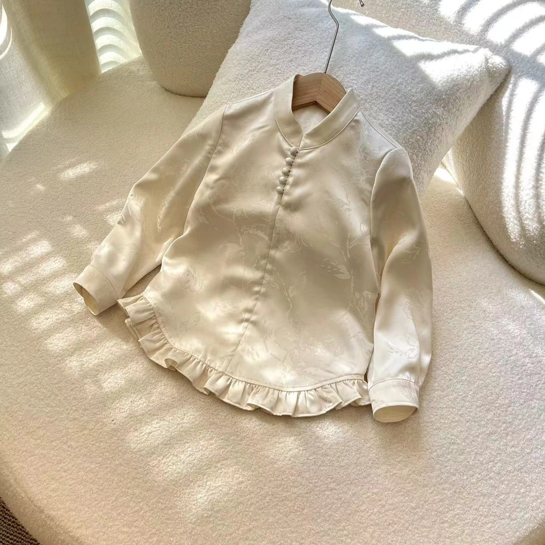 【喜儿定制】春季新款外穿时尚衬衫打底新国风百搭女童儿童中国风