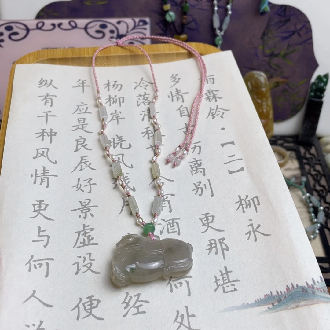 颈饰未镶嵌翡翠设计款唐马项链