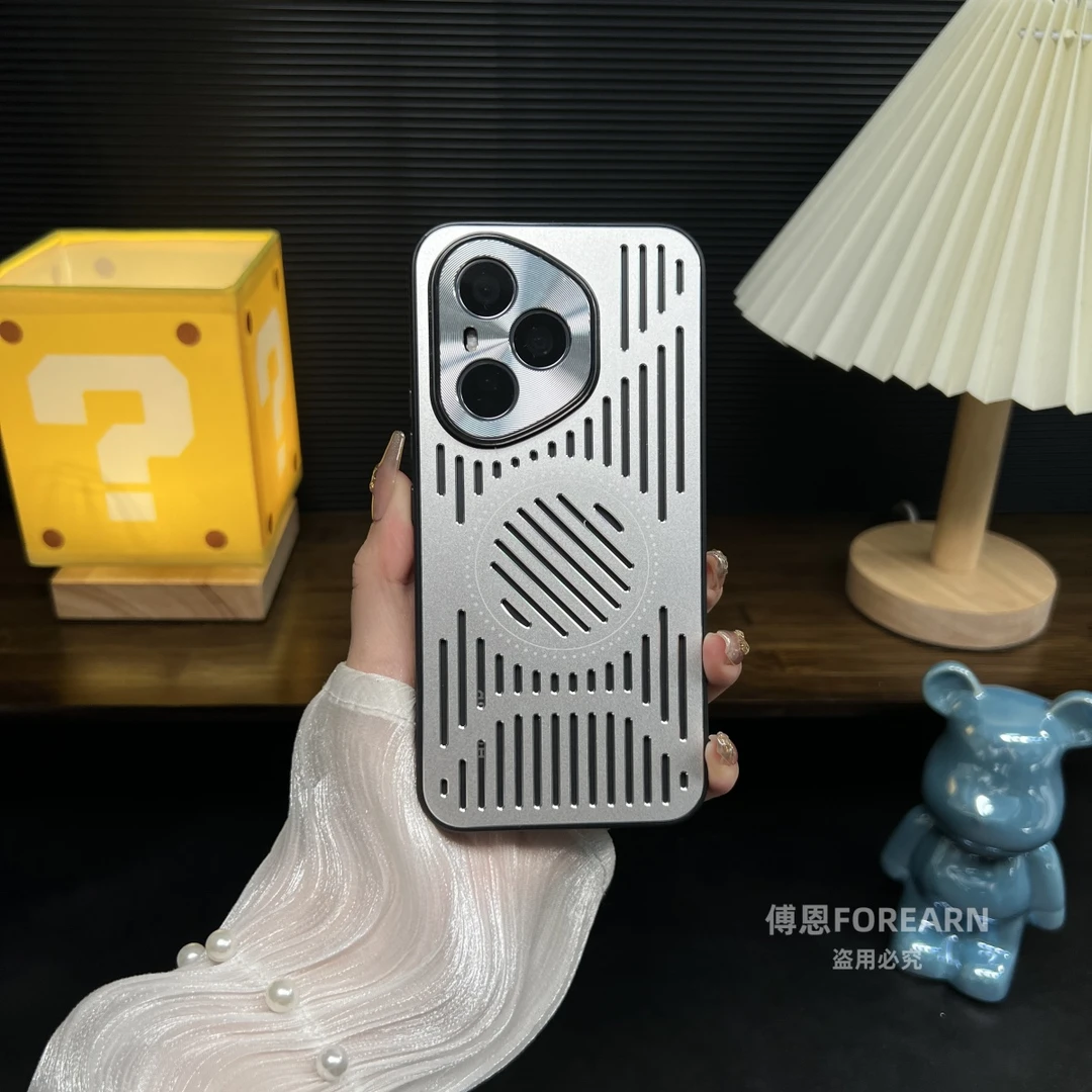 适用于荣耀400pro手机壳荣耀400磁吸散热金属网红保护套镂空创意