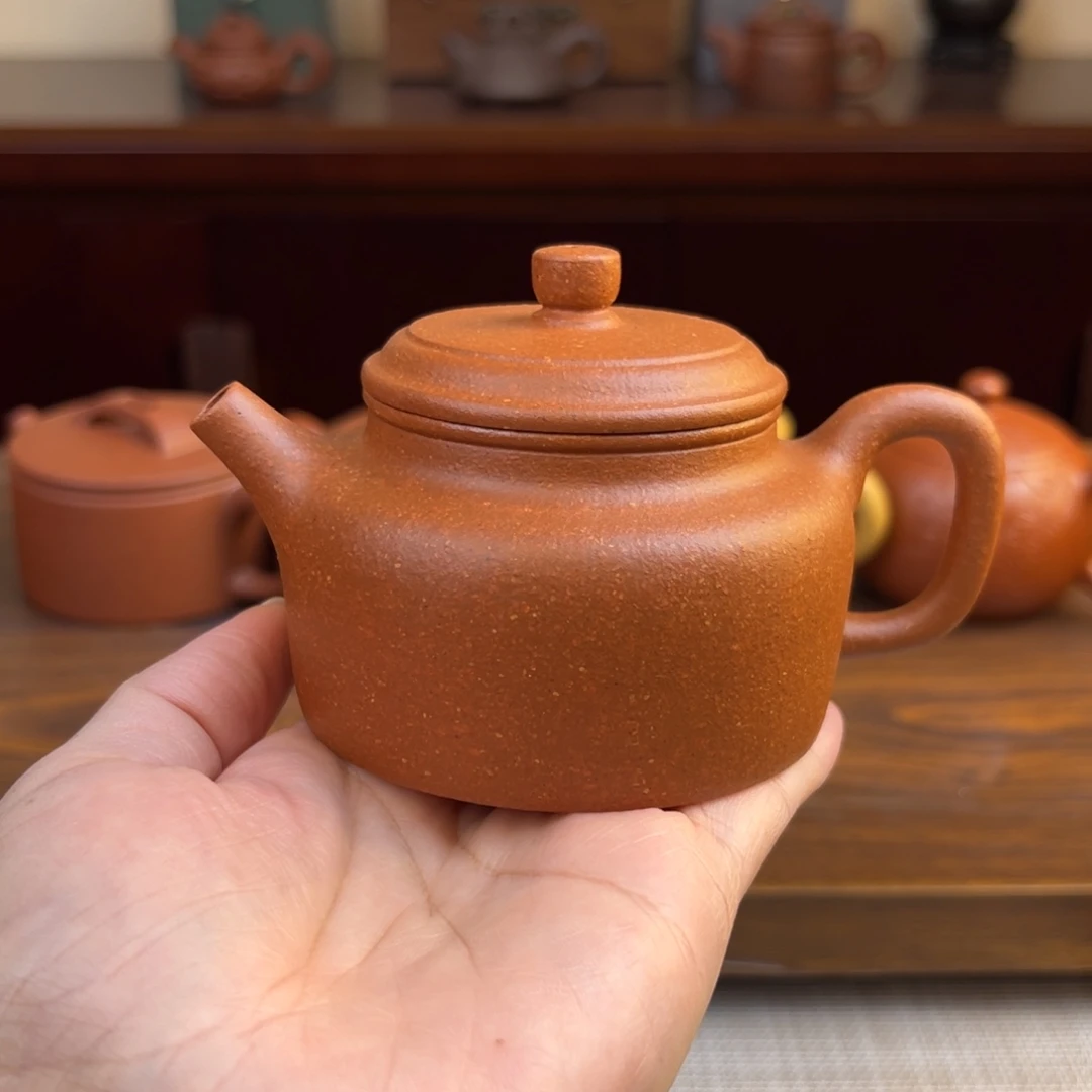 紫砂茶壶黄降坡德钟全手170cc