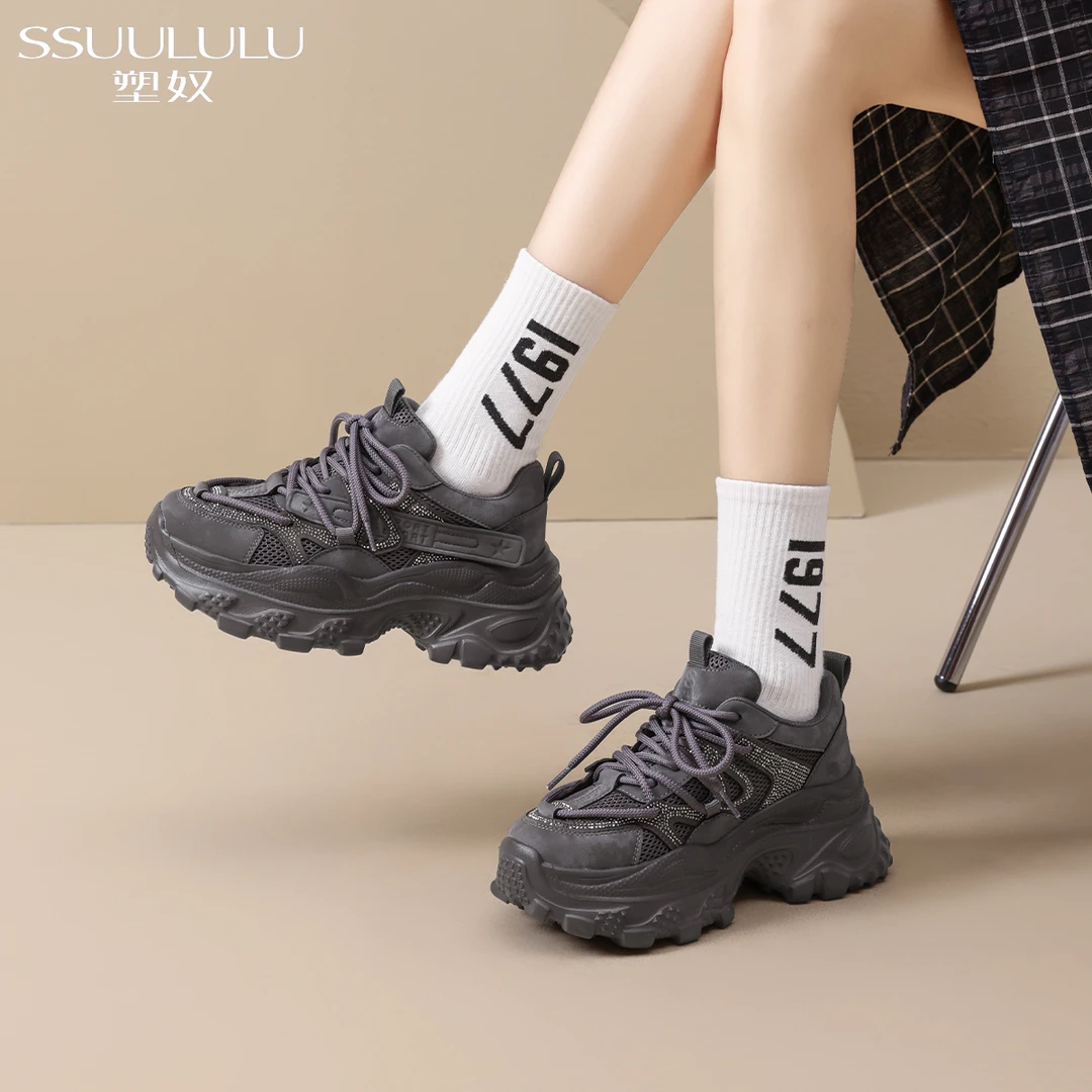 塑奴2025秋冬新款老爹鞋女鞋显脚小增高运动潮酷加绒休闲鞋