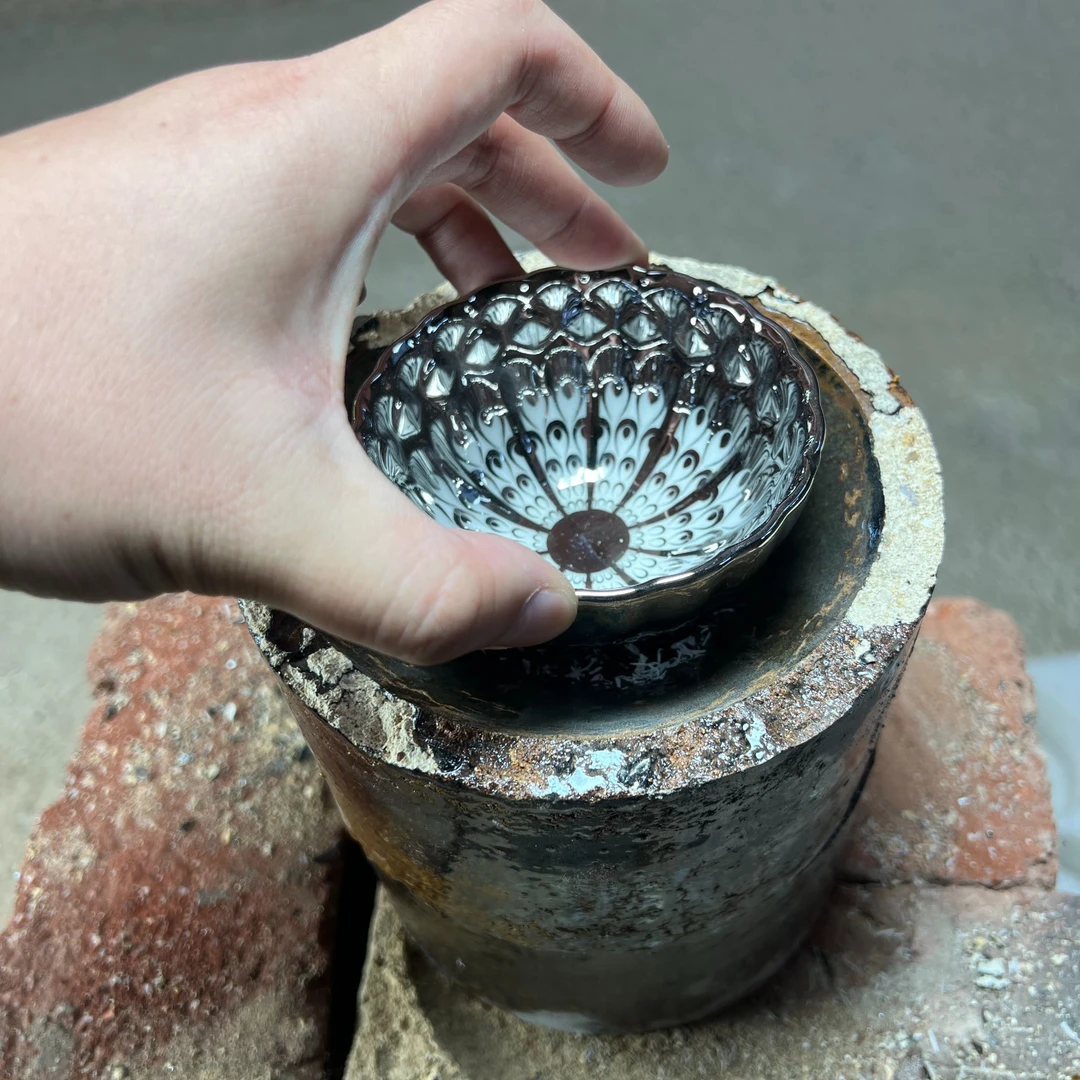 【闪购商品】瓷杯 银太阳花 束口