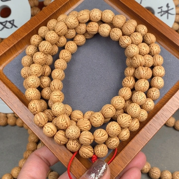 桃核手串?****?脖挂11抛光110颗籽尺寸误差0.5之间